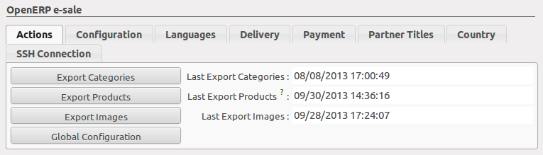 Shop export and setup option